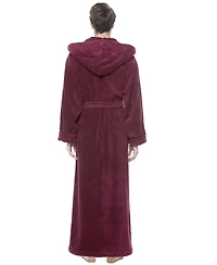 Arus Men's Thick Full Ankle Length Hooded Turkish Cotton Bathrobe