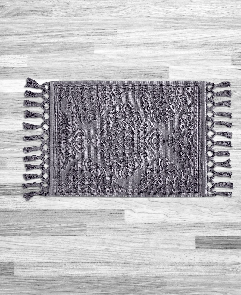 Jean Pierre New York Ricardo Fringe Cotton Bath Rug 17" x 31"