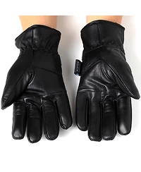 Alpine Swiss Mens Gloves Dressy Genuine Leather Warm Thermal Lined Wrist Strap