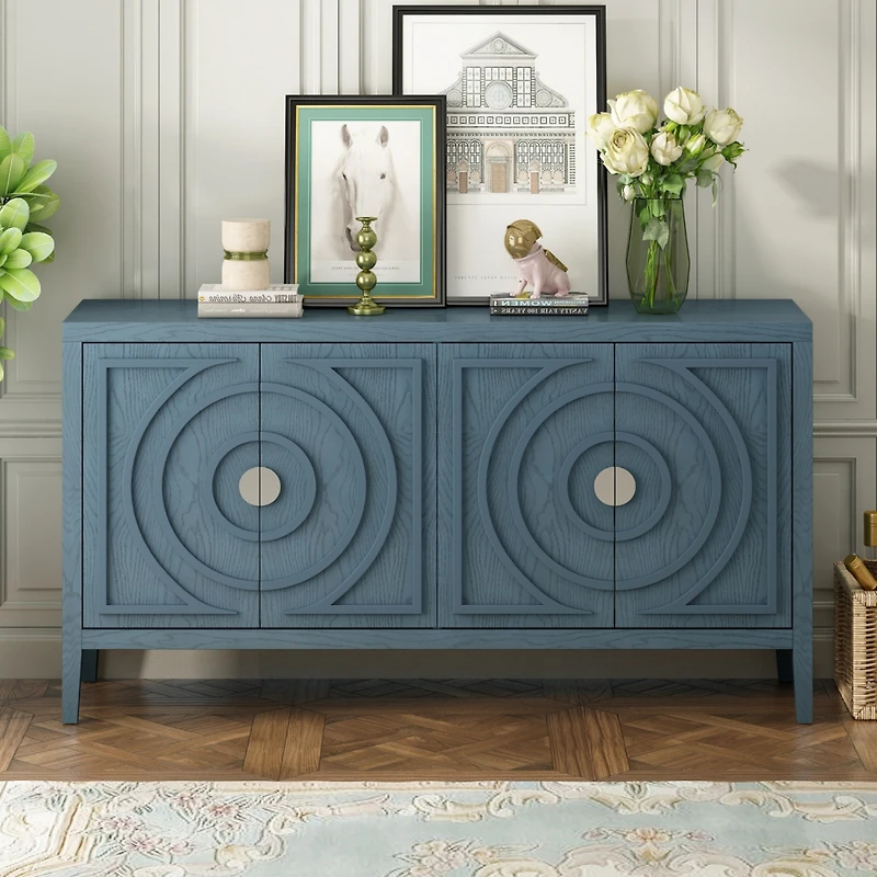 Streamdale Vintage Sideboard Door with Retro Groove & Handle