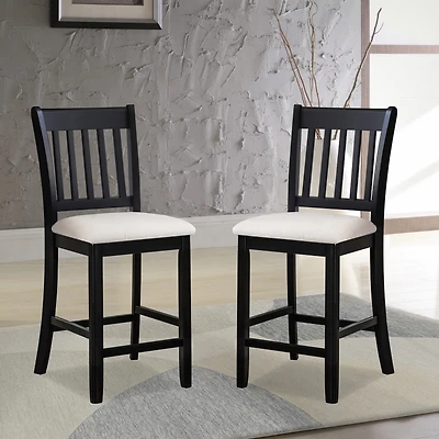 Streamdale Rustic Counter Height Dining Chairs with Foot Support