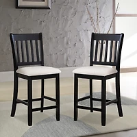Streamdale Rustic Counter Height Dining Chairs with Foot Support