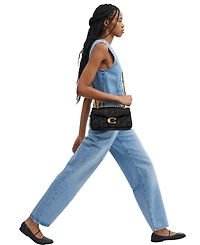 Coach Quilted Tabby Medium Leather Shoulder Bag 26