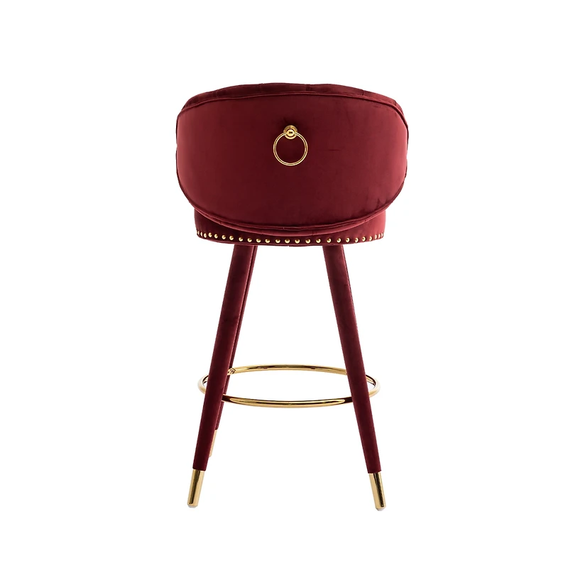 Streamdale Set of 2 Solid Wood Counter Height Bar Stools
