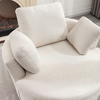 Streamdale Cozy Oversized Swivel Chair with Pillows for Living Room