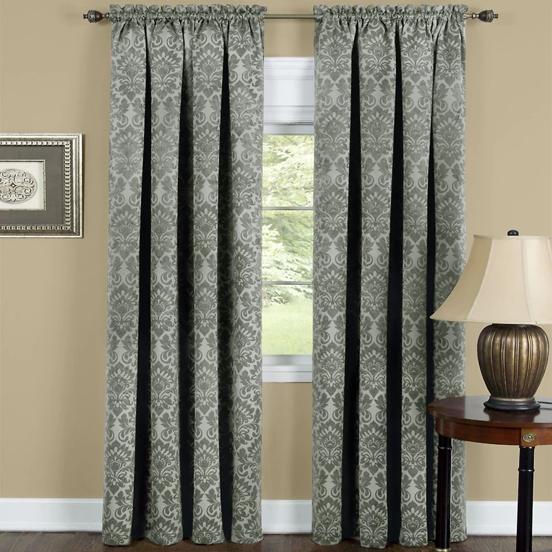 Kate Aurora Royal Living 2 Piece Curtain Panels - 84 in. Long Ivory