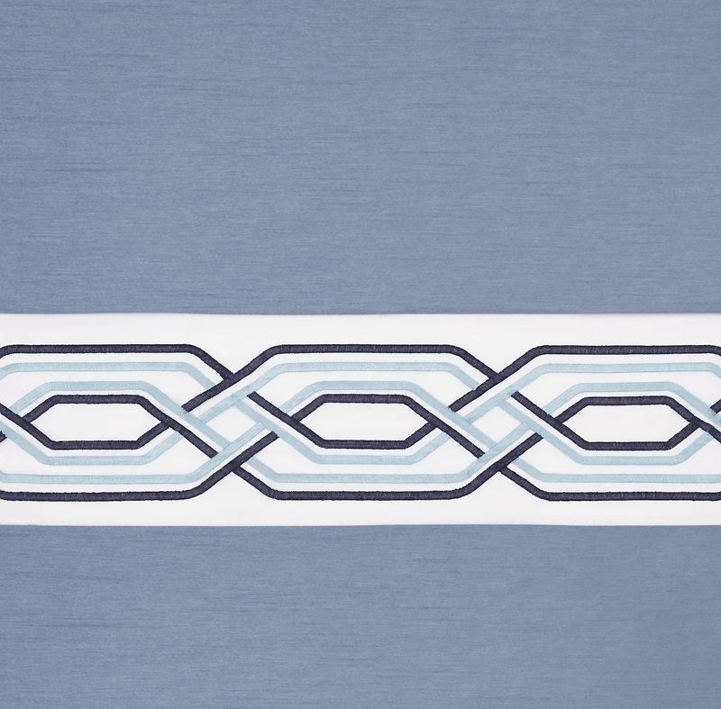 Kate Aurora Pacifico Complete 3 Piece Rod Pocket Embroidered Tier & Valance Kitchen Curtain Set