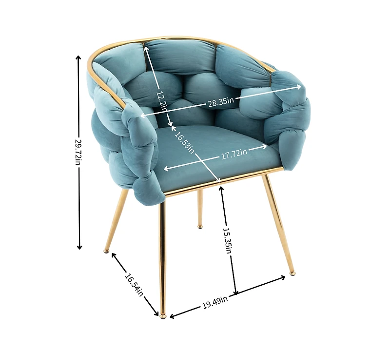 Simplie Fun Luxury Modern Simple Leisure Velvet Single Sofa Chair Bedroom Lazy Person Household Dresser