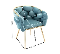 Simplie Fun Luxury Modern Simple Leisure Velvet Single Sofa Chair Bedroom Lazy Person Household Dresser