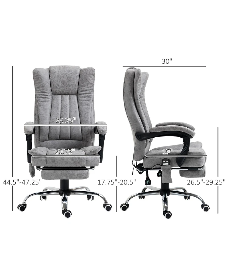 Vinsetto Massage Office Chair, High Back Reclining Desk Chair,