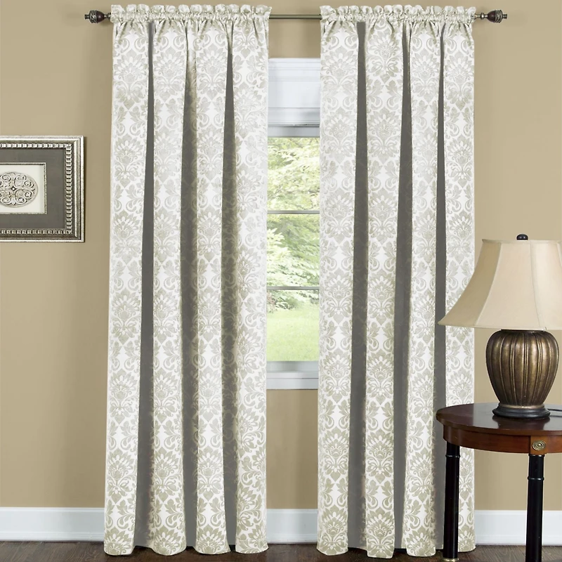 Kate Aurora Royal Living 2 Piece Curtain Panels - 63 in. Long Brown