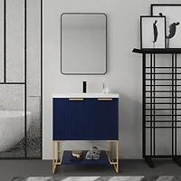 Streamdale 30 Inch Freestanding Bathroom Vanity With Resin Basin, 30x18