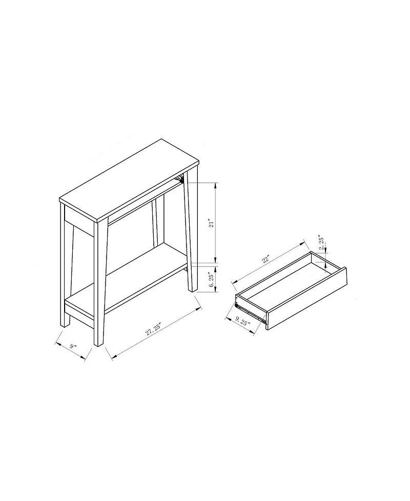 Streamdale Furniture Console Distressed Grey Black