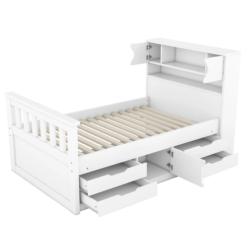 Streamdale Captain Bed Frame with Storage and Shelves