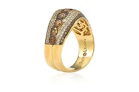 Suzy Levian Sterling Silver Cubic Zirconia 9 Stone Pave Ring