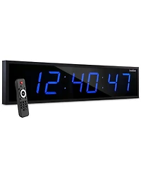 Ivation Large Digital Clock, 60" Led Wall Clock with Alarms, Timer & More