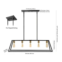 Jonathan Y Floyd Adjustable Iron Farmhouse Vintage-like Led Dimmable Pendant