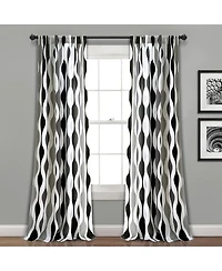 Lush Decor Mid Century Geo Light Filtering Window Curtain Panels