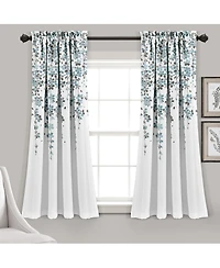 Lush Decor Weeping Flower Light Filtering Window Curtain Panels