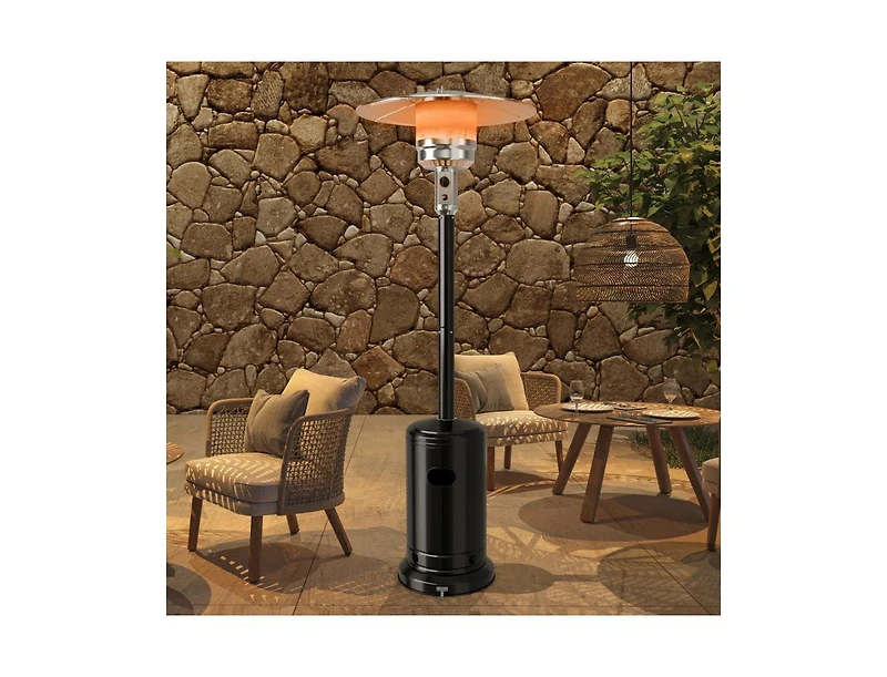 Stainless Steel Propane Patio Heater with Safety Tip-Over Protection – Reliable Outdoor