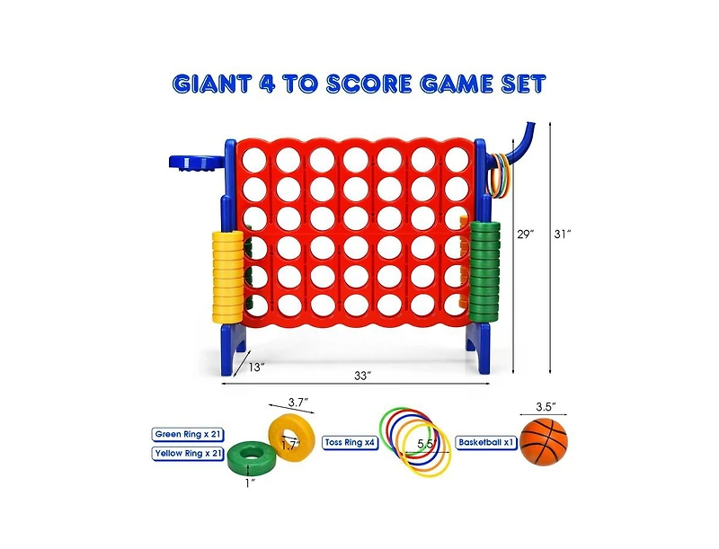 Giant 4-to-Score Game Set – Large Backyard or Party for Family & Friends