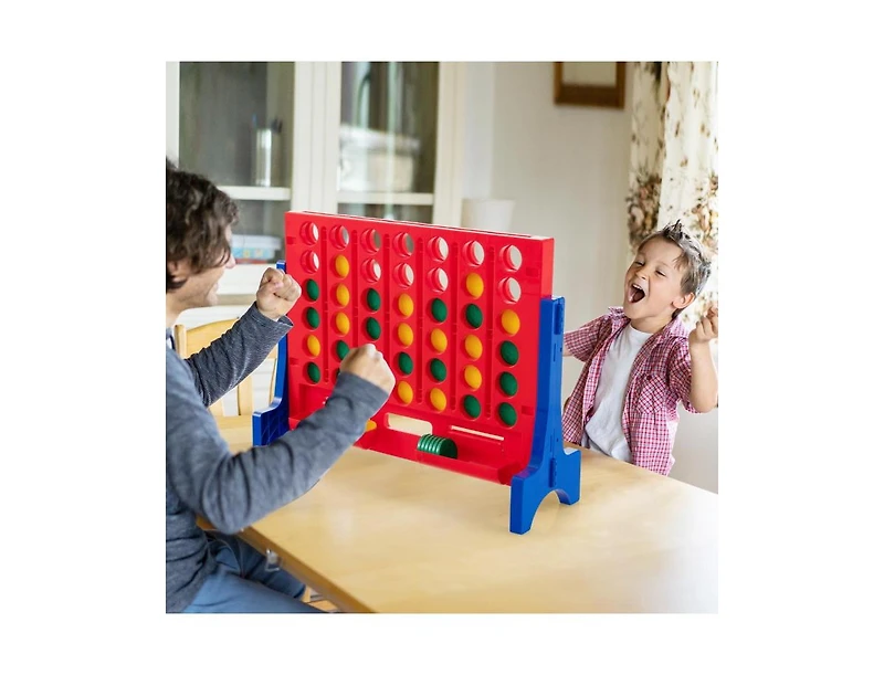 Slickblue Jumbo 4-to-Score Connect Game Set with Carrying Bag and 42 Coins