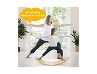 Slickblue Versatile Wobble Board for Kids and Adults - Balance Training and Exercise Tool