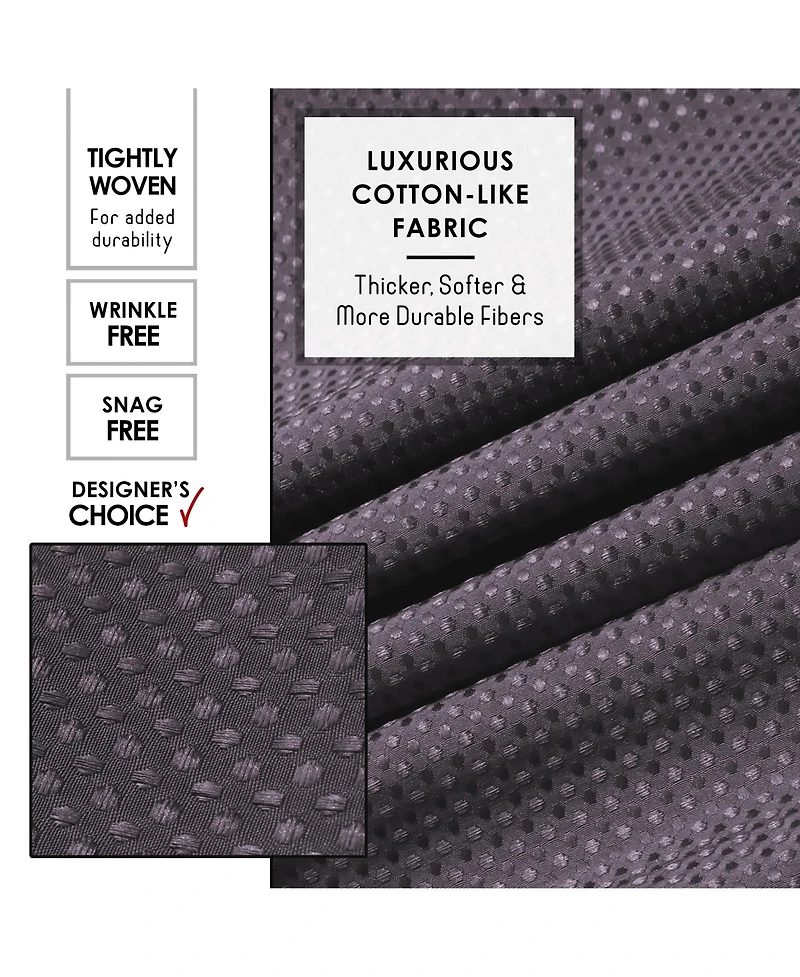 Clara Clark Heavy Duty Fabric Water-resistant Shower Curtains - Waffle Design 72"x72"