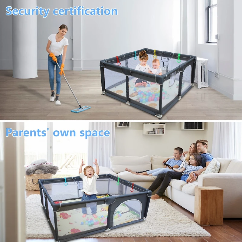 Streamdale 71" x 59" Baby Playard for Indoor/Outdoor Use