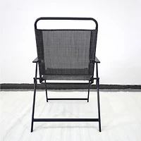 Streamdale Furniture 4-Person Metal Patio Set with Umbrella in Black