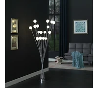 Streamdale Silver Chrysanthe Chrome Led Floor Lamp