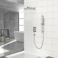 Brushed Nickel Wall Mounted Rain Shower System