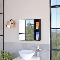 Streamdale Myrick 2-Shelf Medicine Cabinet With Mirror Wengue