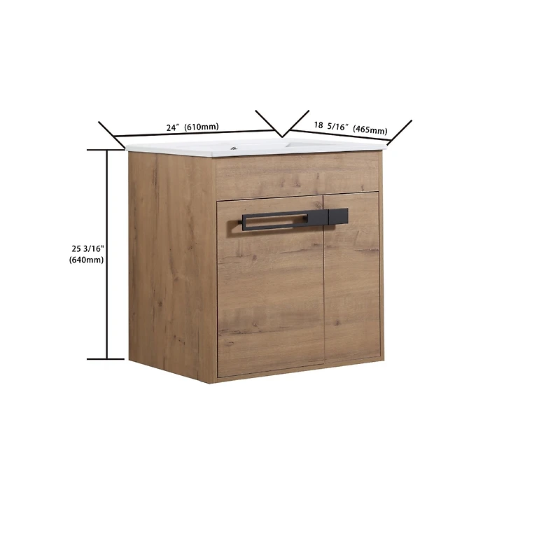 Streamdale 24" Freestanding/Floating Vanity with Sink