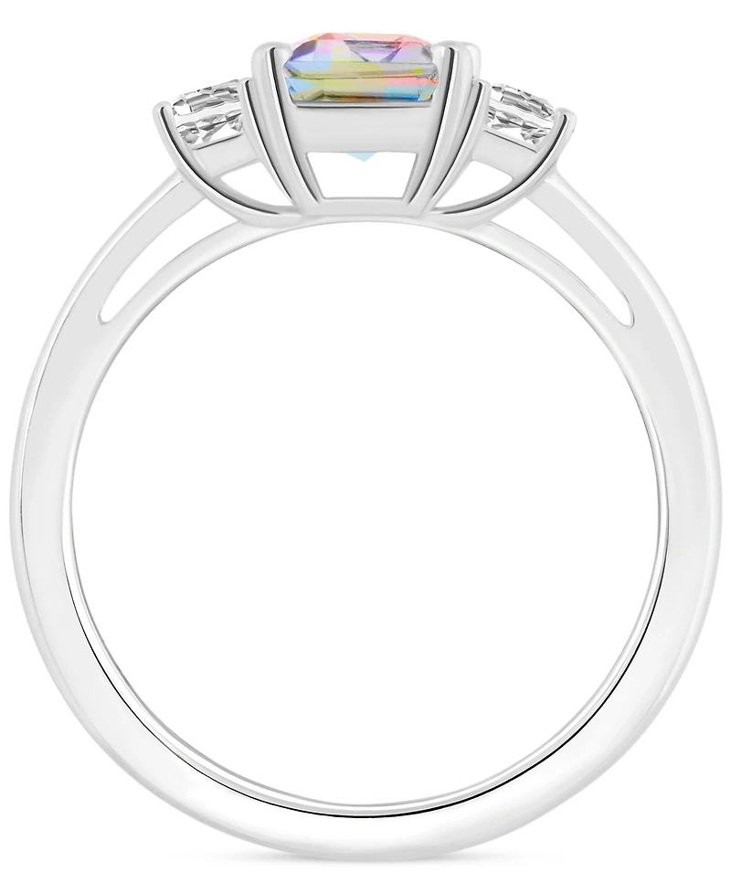 Mystic Topaz (2 ct. t.w.) & White (3/4 Emerald-Cut Statement Ring Sterling Silver (Also Pink Topaz)