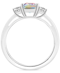 Mystic Topaz (2 ct. t.w.) & White (3/4 Emerald-Cut Statement Ring Sterling Silver (Also Pink Topaz)