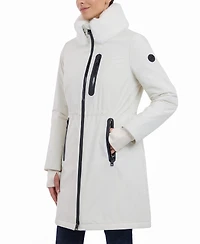 Michael Michael Kors Women's Faux-Fur-Trim Anorak Raincoat