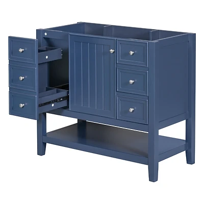 Streamdale 36" Vanity Cabinet Base, 1 Cabinet & 3 Drawers