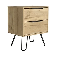 Streamdale Augusta 2 Nightstand, Four Legs, Two Drawers