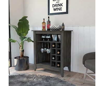 Streamdale New Canaan 6-Bottle 1-Drawer 1-Shelf Bar Cabinet Carbon Espresso