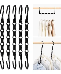 Magic Space Saving Hangers Sturdy Cascading with 5 Holes Closet Organizers and Storage College Dorm Room Essentials 16 Pack