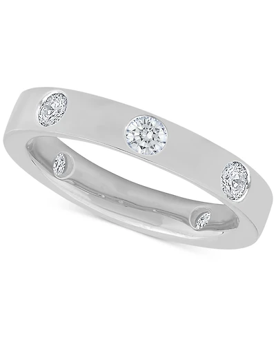 Diamond Bezel-Set Polished Band (3/4 ct. t.w.) 14k Gold