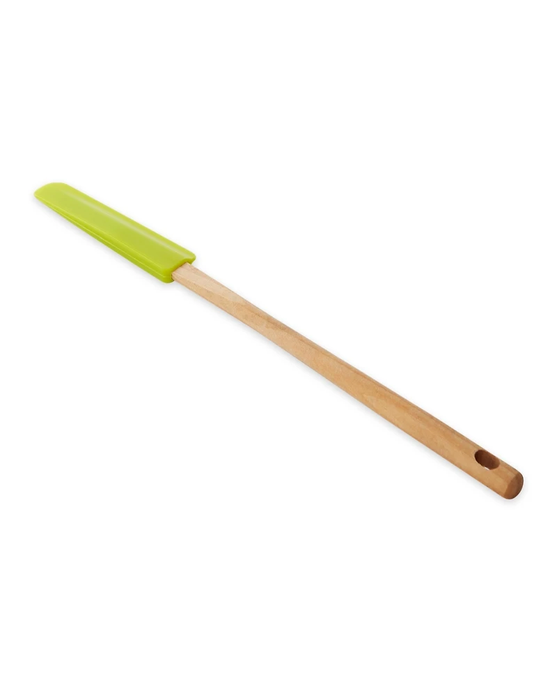 Rsvp International Silicone Wood 12x1" Green Skinny Spatula