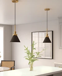 Hudson & Canal Zeno 8.5" Wide Pendant with Metal Shade