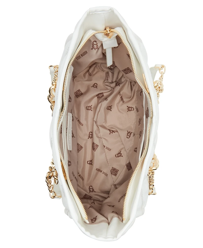 Steve Madden Katt Faux Leather Quilted Tote with Pouch