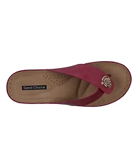 Gc Shoes Women's Dafni Thong Comfort Wedge Sandals