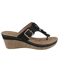 Gc Shoes Women's Narbonne Flower Wedge Sandals