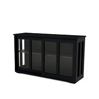 Streamdale Furniture Kitchen Storage Stand Cupboard With Glass Door