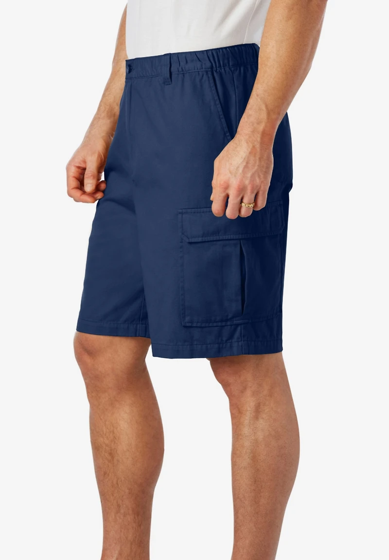 KingSize Big & Tall Knockarounds 8" Full-Elastic Cargo Shorts