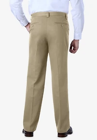 KingSize Big & Tall Relaxed Fit Wrinkle-Free Expandable Waist Plain Front Pants